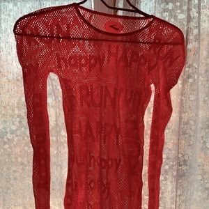 BROOKS RUN HAPPY fishnet top